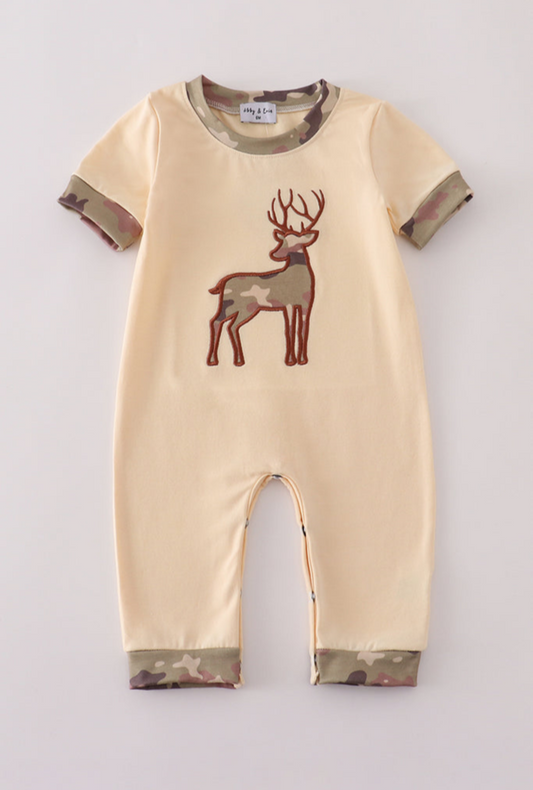 Camo deer romper