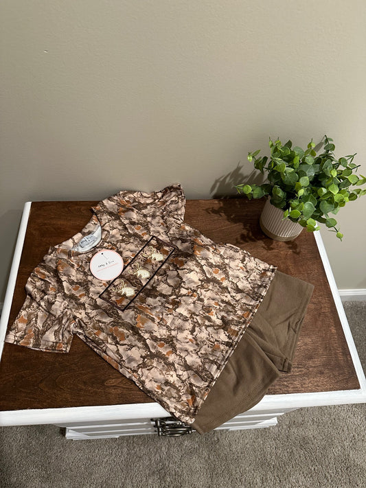 Camo shorts set